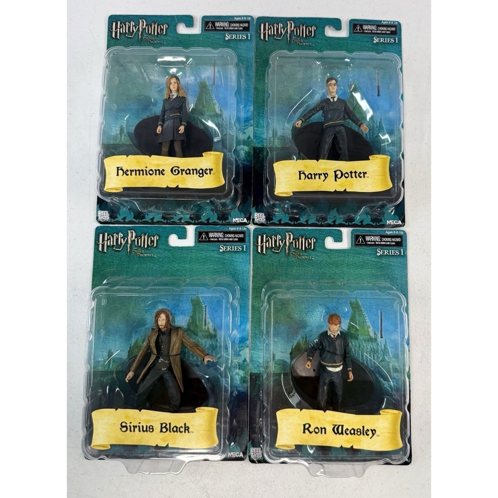 NECA Harry Potter Set Of 4 Action Figures Siris Black Hermione Granger NEW MINT!